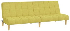 337484 vidaXL Canapea extensibilă cu 2 locuri, verde, textil