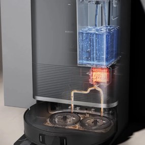 Aspirator robotizat Xiaomi X20 Max, 8000 Pa, 0,5/4 l, 120 min, Funcție mop cu apă caldă, Control vocal, Stație de autovidare, Navigație LDS, Iluminare, Negru