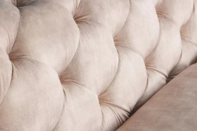 Canapea design Chesterfield, Catifea, Champagner, MODERN BAROCK