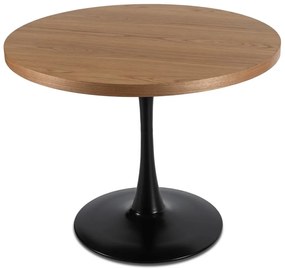 Masă rotundă LINO diametru 100 cm - diferite variante de culoare stejar auriu - negru