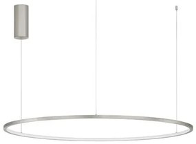Lustra LED suspendata design modern circular TARQUIN D-100cm argintie