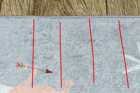 BAMBINO 2160 covor lavabil Sat indian, animale pentru copii anti-alunecare gri - SECUNDAR-COTATI PRODUSUL