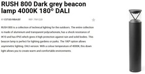 Stalp LED iluminat exterior simetric 180º IP65 RUSH 80cm 4000K DALI
