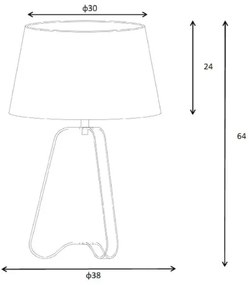 Lucide 30567/81/97 - Lampă de masă CAPUCINO 1xE27/60W/230V