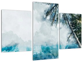 Tablou - Palmier lângă mare (90x60 cm)