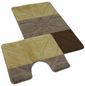 Set de covorașe de baie Kvalitex Helga maro, 60 x 100 cm, 60 x 50 cm