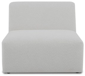 Modul pentru canapea alb cu tapițerie din stofă bouclé (de mijloc) Roxy – Scandic