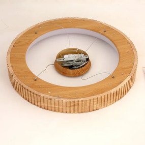 Brilagi - Lustră suspendată LED FALCON WOOD MODERN, 40 W, 230 V, Ø 60 cm, lemn