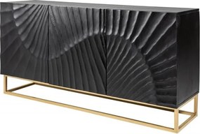 Comoda din lemn de mango Scorpion 140cm, negru