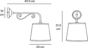 Aplica de perete design clasic italian Bruxelles