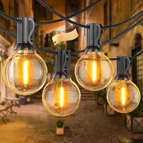 Ghirlandă LED decorativă pentru exterior 36xE12/1W/230V 22,35 m IP65 neagră