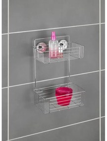 WENKO 20889100-Raft VACUUM-LOC rotund, oțel, 26x38 cm, crom lucios