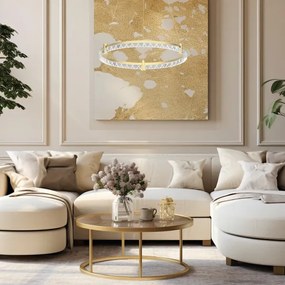 Lustră LED pe cablu ELEGANCE LED/36W/230V auriu