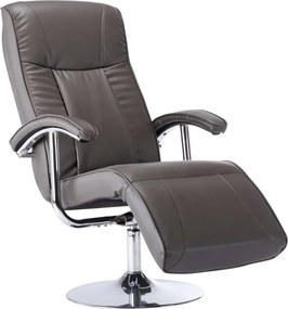 vidaXL Fotoliu TV, gri, piele ecologică