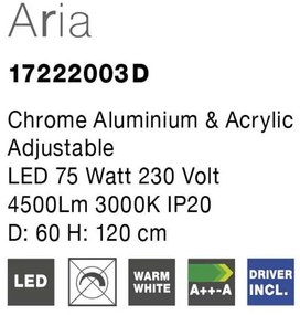 Lustra LED dimabila, design modern Aria