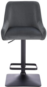HR920KW Scaun Grafit din Catifea cu Bază Neagră