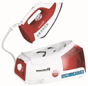Statie de calcat cu talpa ceramiac Hausberg HB-7920, Putere 2200 W, Alb/Mov