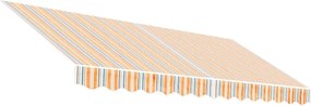 vidaXL Pânză de rezervă copertină, dungi multicolore, 3,5x2,5 m