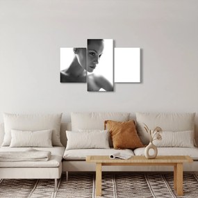 Tablou - Portretul femeii, alb- negru (90x60 cm)