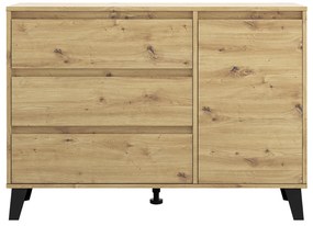 Comoda BOGAN 1D3S, stejar artisan