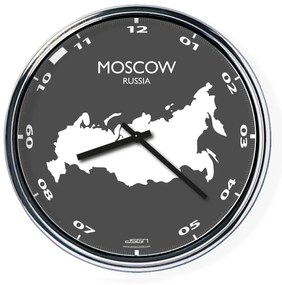 Ceas de birou (deschis sau întunecat) - Moscova / Rusia, diametru 32 cm | DSGN, Výběr barev Tmavé
