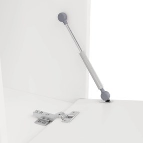 Bufet modern cu uși pliante, Alb | Aosom Romania