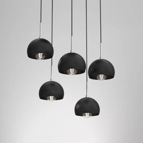 Lustră pe cablu COOL 5xE27/60W/230V neagră