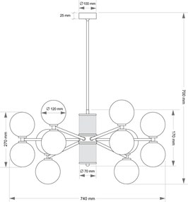 Candelabru personalizabil realizat manual Erba 6