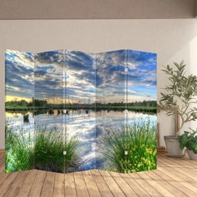Paravan - Lac și trestie (210x170 cm)