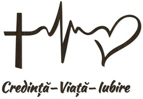 DUBLEZ | Autocolant de perete - Credință, Viață, Iubire