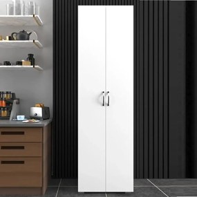 Dulap multifunctional cu 8 rafturi  culoare alb185x49x32 cm