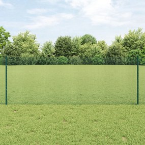 vidaXL Îngrădire cu stâlpi Verde 0.8 x 50 m Oțel