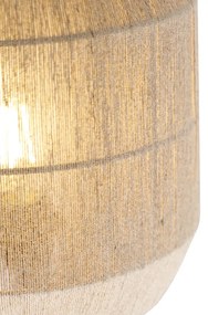 Aplică orientală neagră cu frânghie din iută - Riki