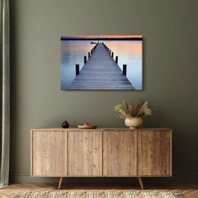 Tablou - Ponton de la Lacul Starnberger, Bavaria, Germania (90x60 cm)