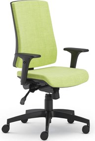 Scaun Ergo Plus, Tapițat cu Material Textil, Mecanism Syncron cu Antișoc - Verde