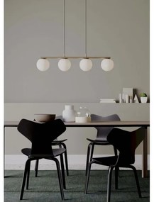 Lustră pe cablu BOWLING 4xE27/42W/230V auriu Redo 01-3155