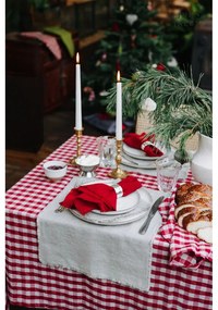Prosop de vase din in 45x65 cm Red Gingham – Linen Tales