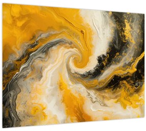 Tablou pe sticlă - Abstractizare în spirală (70x50 cm)