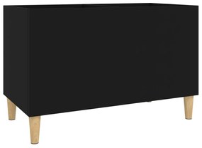 831958 vidaXL Dulap pentru discuri, negru, 74,5x38x48 cm, lemn prelucrat