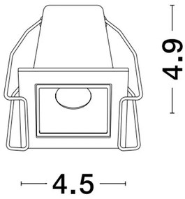 Spot LED incastrabil tavan fals / plafon AKIRA 3W