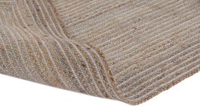 Covor din lână și iută împletit manual, maro natural, 160 x 230 cm, 2200 GSM, „Wool Jute Carpet Natural"