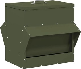 vidaXL Feeder pentru pui Verde măsliniu 40,5 x 45 x 41 cm