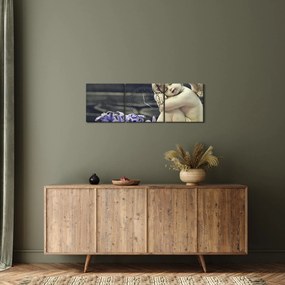 Tablou - Înger cu floare (cu ceas) (90x30 cm)