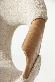 Set de scaune de sufragerie bej cu cotiere 2 buc. tapițat Elif – MOME