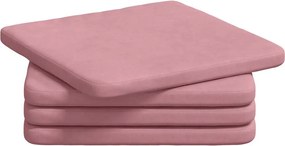 vidaXL Perne de Șezut 4 pcs Roz 40 x 40 x 3 cm Catifea