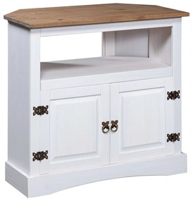282630 vidaXL Comodă stil mexican Corona, alb, 80 x 43 x 78 cm, lemn de pin