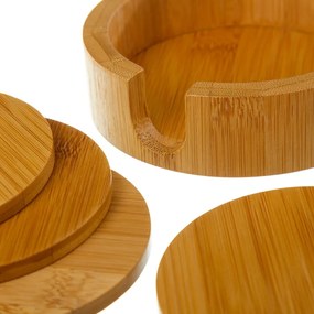 Set 4 suport din bambus pentru pahare Casa Selección