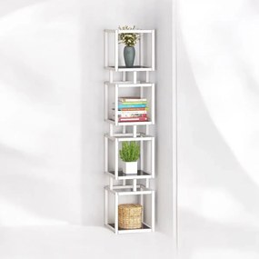 Biblioteca Art din metal culoare alb 150 cm