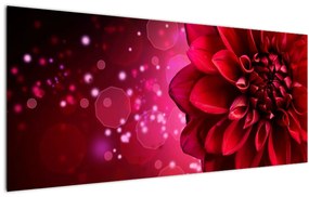 Tablou cu floare roșie (120x50 cm), în 40 de alte dimensiuni noi
