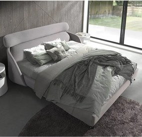 Pat dublu tapitat design LUX Light grey 180x200cm